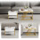 (white) Vintage Style Wooden Top Coffee Table 16