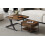 (brown) Vintage Style Wooden Top Coffee Table 3