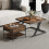 (brown) Vintage Style Wooden Top Coffee Table 1