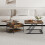 (brown) Vintage Style Wooden Top Coffee Table 4