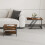 (brown) Vintage Style Wooden Top Coffee Table 5