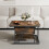 (brown) Vintage Style Wooden Top Coffee Table 6