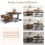 (brown) Vintage Style Wooden Top Coffee Table 9
