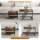 (brown) Vintage Style Wooden Top Coffee Table 12