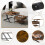 (brown) Vintage Style Wooden Top Coffee Table 13