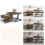 (brown) Vintage Style Wooden Top Coffee Table 14