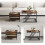 (brown) Vintage Style Wooden Top Coffee Table 15