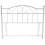 Freestanding White 3ft Single Metal Headboard With a Gentle Curved Top 1