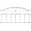 Freestanding White 4ft Small Double Metal Headboard With a Curved Top 2