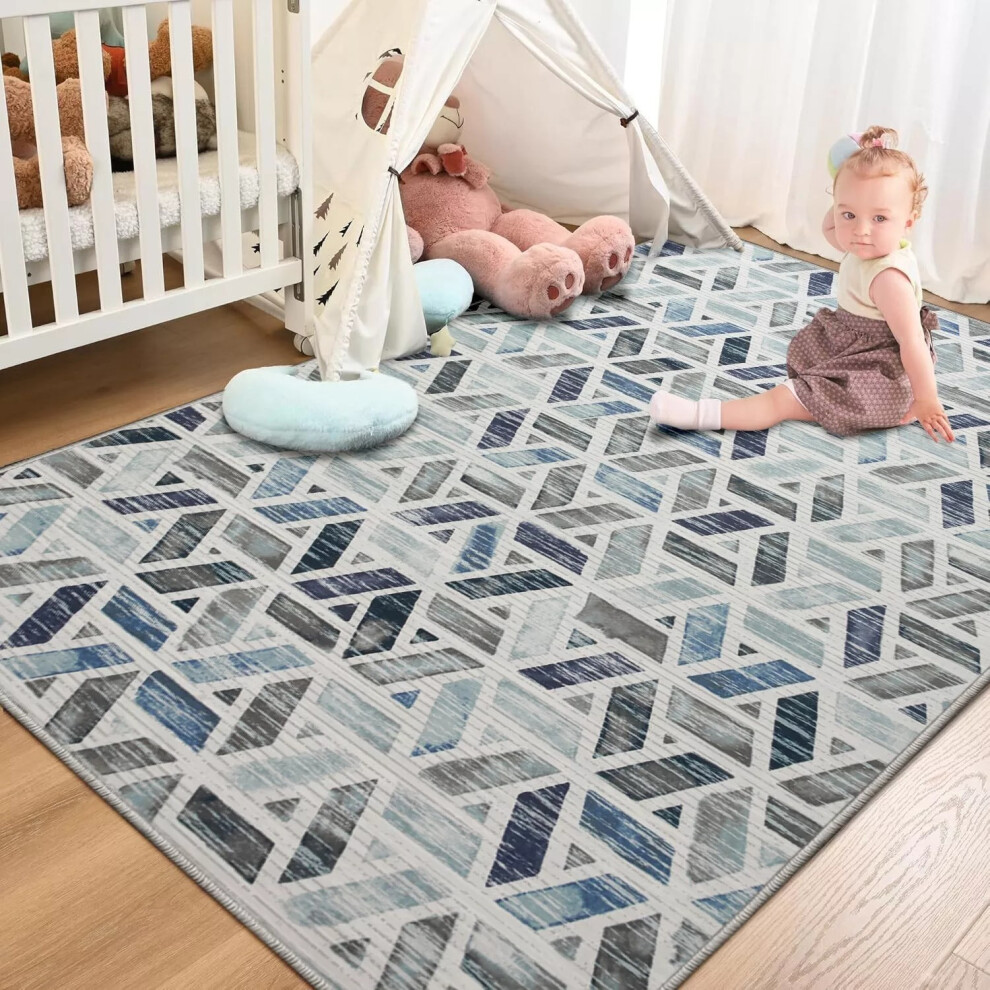 Oxford Homeware (160 X 230 Cm (5 Ft 2 In X 7 Ft 2 In)_Living Room Rug, Zara) Extra Large Rugs Printed Carpets Runner Rug & Door Mats Multicoloured