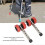 2 Pcs Walker Wheel Leg 6 Gear Height Adjustment Stainless Steel Plastic Rollator Replacement Wheels 3