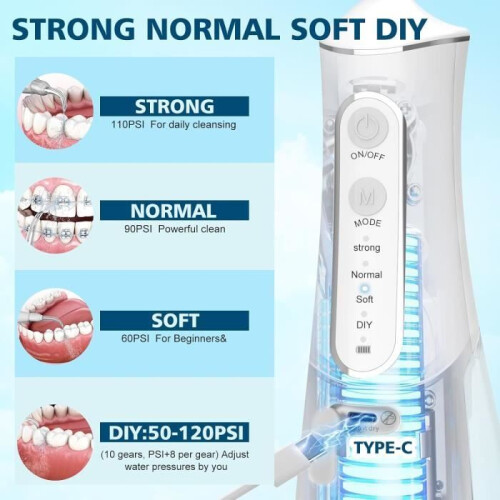 Ασύρματος στοματικός ψεκαστήρας - NOBRAND - 300 ml - 5 κεφαλές ψεκασμού - 4 ρυθμίσεις 1