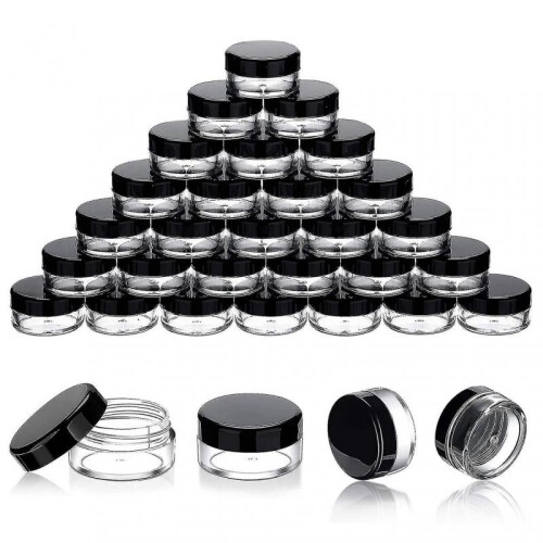 5ml Cosmetic Container Set Of 100 Clear Sample Jar with Lid Tiny Reusable Plastic Cream Lotion