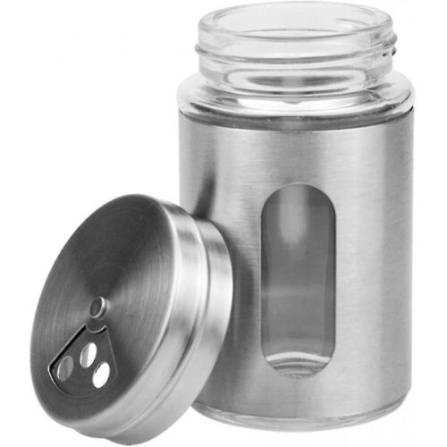 3pcs Stainless Steel Storage Spice Jars for Salt Pepper