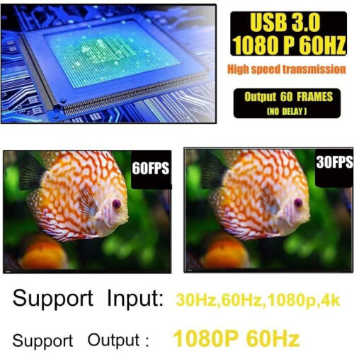 Κάρτα καταγραφής ήχου και βίντεο, HDMI σε USB 3.0 Full HD 1080p, συσκευή καταγραφής 2