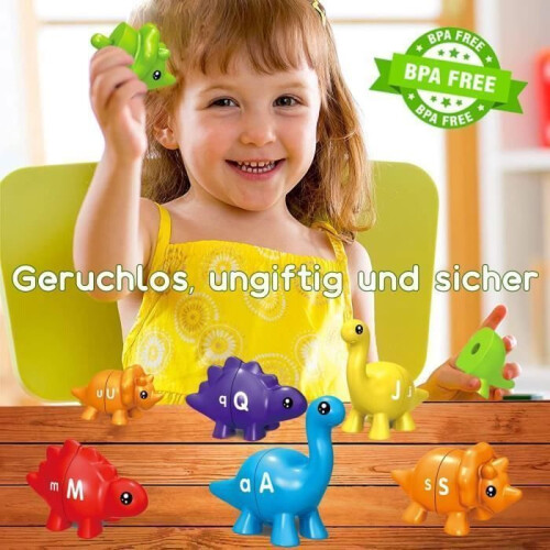 Εκπαιδευτικά παιχνίδια Montessori, αλφάβητο ABC, παιχνίδι αντιστοίχισης δεινοσαύρων 2