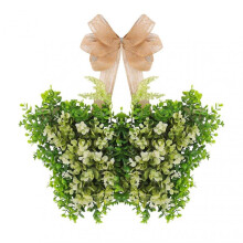 (Simulation flower butterfly door hanging) Spring and summer simulation flower butterfly door hanging Mother's Day wreath decoration pendant garden do