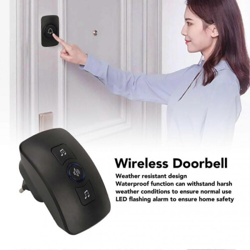 Wireless Doorbell Waterproof Smart LED Flash Alarm Elderly Call Button for Home Security System 2