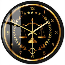 Black Aluminum Frame Clock for Lawyer Office Decor Law Firm Office