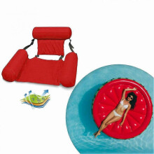 (red) Floating Chair Pool Seats Inflatable Lazy Water Bed Lounge Chair