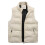 (S, Khaki) Mens Lightweight Packable Puffer Down Vest Sleeveless Quilted Jacket Coat Best Gift 1