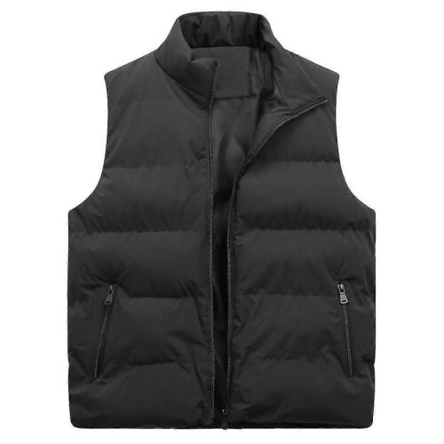 (M, Black) Mens Lightweight Packable Puffer Down Vest Sleeveless Quilted Jacket Coat Best Gift