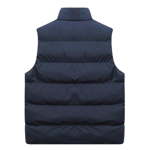 (S, Dark Blue) Mens Lightweight Packable Puffer Down Vest Sleeveless Quilted Jacket Coat Best Gift 1