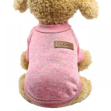(S, Baby Pink) Warm Dog Clothes Puppy Sweater