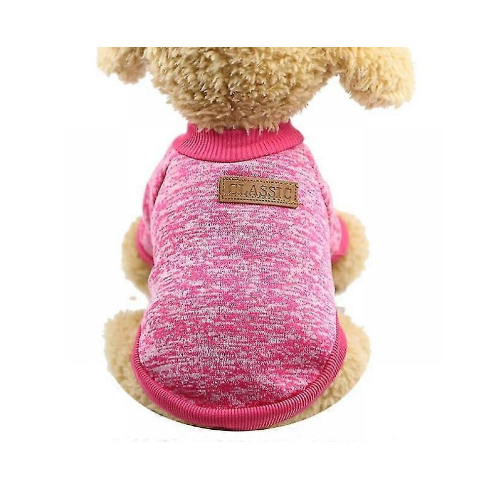 (S,Light Pink)Warm Dog Clothes Puppy Sweater