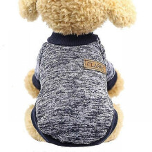 (S, Dark Blue) Warm Dog Clothes Puppy Sweater