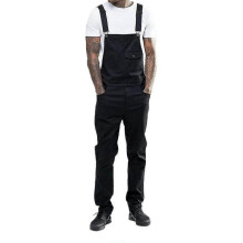 (S, Black) Men Denim Dungarees Overalls Jeans Trousers