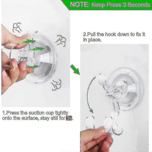 Shower Suction Hooks, 2 Pack Suction Hooks Removable And Reusable Razor Hoo 1