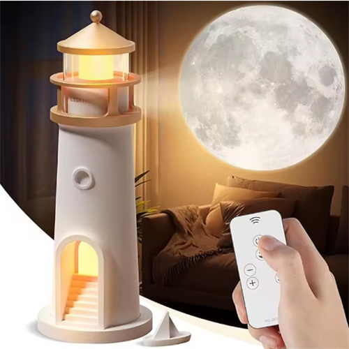 Moon Lamp Projection Lighthouse Lamps Xmas Birthday Gift