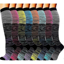 8 Pairs Compression Socks Men Women 20-30 Mmhg Knee High Medical Compression Best Gift