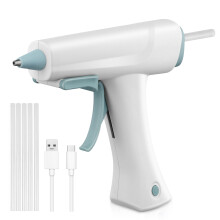 Cordless Hot Glue Gun, Rechargeable Mini Hot Melt Glue Gun with 2600mAh Battery, Fast Heating with Glue Sticks for DIY Crafts, Repairs & Home Projects