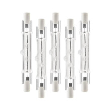 5 Pack R7s 118mm 300w 230v,r7s Halogen Linear Light Bulb, Dimmable Halogen Lamp for Construction Wo