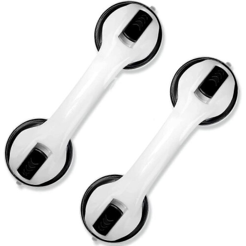 2-pack Of 12" Bathroom Grab Bars Shower Handle with Strong Suction Cup Lh-1