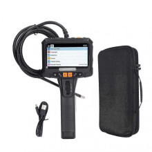 Industrial Endoscope 360 Degree Rotation IP67 Waterproof Lens 5 Inch IPS Screen Handeld Inspection Camera with LED Lamp