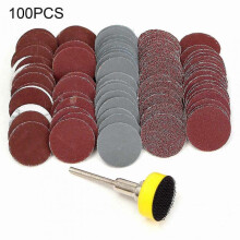 100pcs P100/180/240/1500/3000 Sandpaper Set 25mm Round Sanding Disc for Furniture Renovation