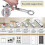 (Silver)8 Pcs Ultra-thin Invisible Magnetic Door Stoppers, Drawer Magnet Catch Best Gift 5