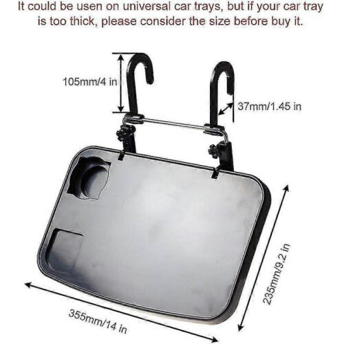 Sl Foldable Computer Table Stand, Car Tray with Tray for Heilwiy Travel Cup, Drink And Work Best Gift 2