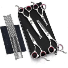 (Package D) Dog Grooming Scissors Kit, Professional Safety Thinning Shears Comb