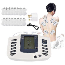 Electrical Massager Tens Machine Unit Pulse Muscle Stimulator Physical Therapy Pain Relief with 16 Electrode Pads