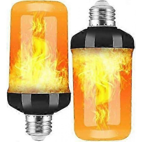 2 Pack E27 LED Flame Light Bulbs 4 Modes with Gravity Sensor Flame Light Bulb for Indoor/Outdoor/Bar 1