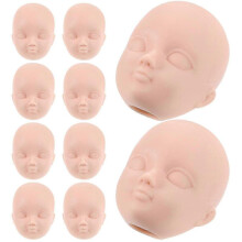 10pcs Plastic Practice Makeup Doll Heads Painting Doll Body Part Doll Craft Making Heads