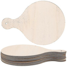 10 Pcs Round Tray Pizza Serving Board Wood Cutting Board Unfinished Cutting Board Tray Kitchen Serving Tray