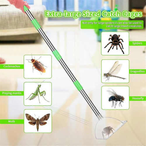 Spider and Insect Catcher - 32inch Adjustable Long-Handled Spider Catcher and Release, Contactless 1