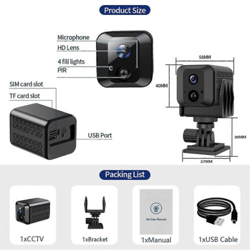 Mini 4G Security Camera or Wifi HD 1080P Camera Wireless Night Vision Secret Video Protection Infra 2