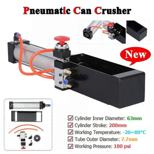 Pneumatic Can Crusher Push Valve Cylinder Cans Crusher Aluminum Can Crusher Tool jy 1