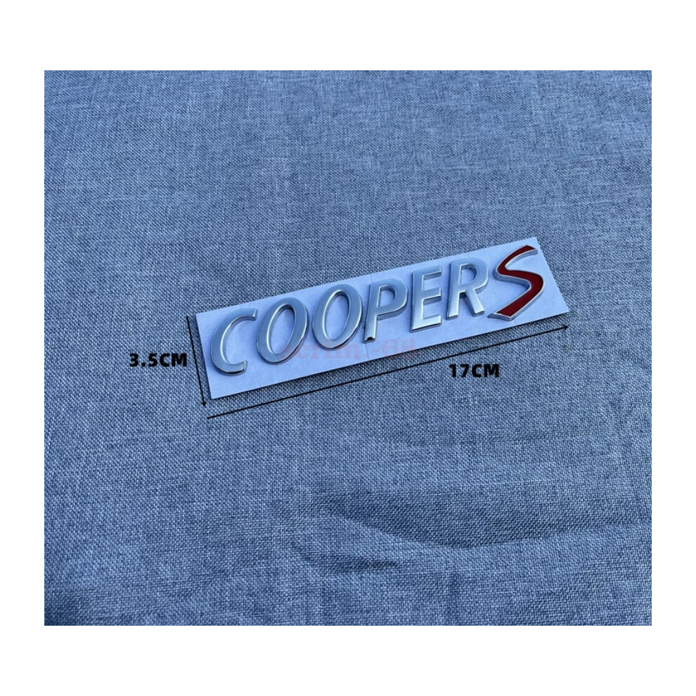 (Silver) Cooper S Rear Badge Emblem Decal Letters Sticker Mini Boot Tailgate Hot Silver 6963793971459